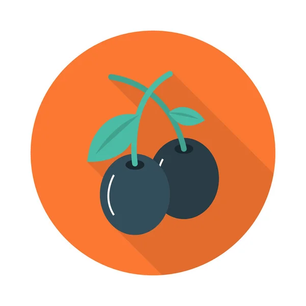 Blaubeere Frucht Nahrungsmittelvektor Illustration — Stockvektor