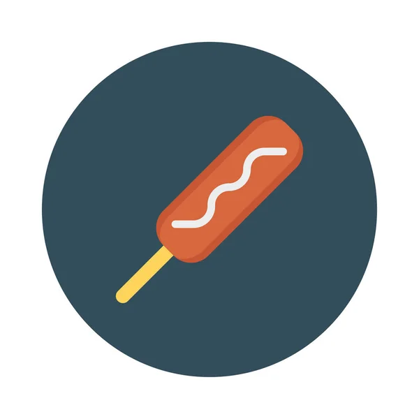 Illustration Vectorielle Saucisse Hot Dog Fast Food — Image vectorielle