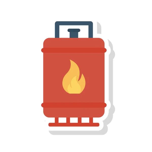 Cylinder Gas Burn Vector Illustration — Stock Vector