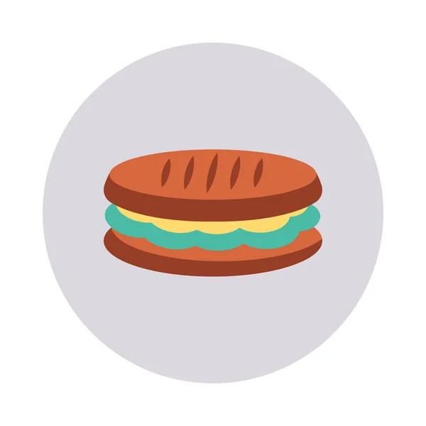 Ilustracja Wektorowa Burger Sandwich Fast Food — Wektor stockowy