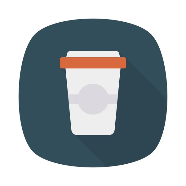 Kaffeetasse Flaches Symbol Vektor Illustration — Stockvektor