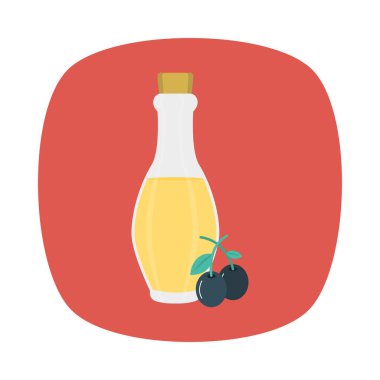 suyu şişe düz simgesi, vektör, illüstrasyon