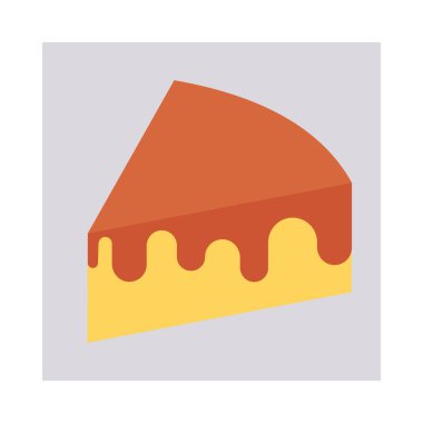 tatlı kek düz simgesi, vektör, illüstrasyon