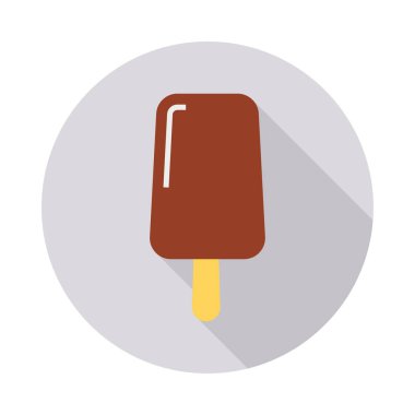 tatlı dondurma düz simgesi, vektör, illüstrasyon 