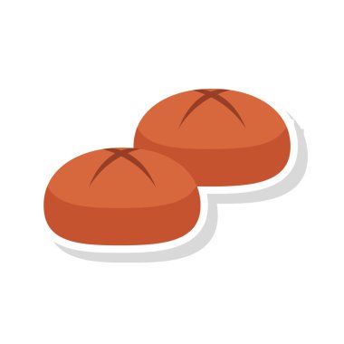 somun ekmek fırın vektör çizim 