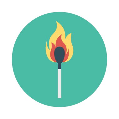 Enerji düz vektör simgesi