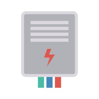 Enerji düz vektör simgesi