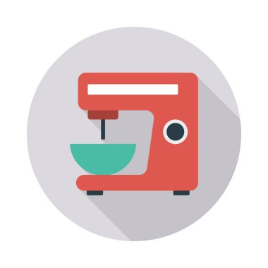 kahve makinesi düz simgesi, vektör, illüstrasyon