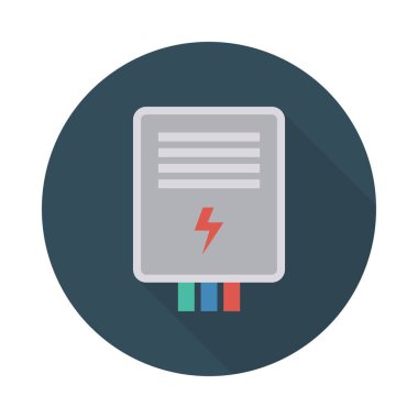 Enerji düz vektör simgesi