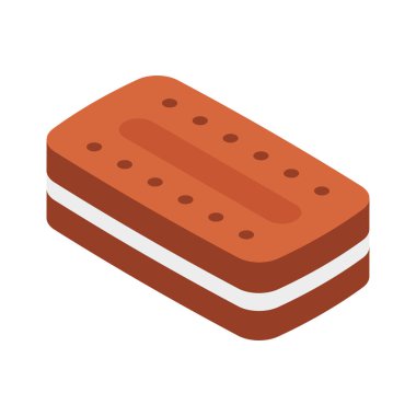 Bisküvi Kurabiye yemek vektör çizim 