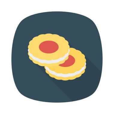 kurabiye bisküvi tatlı vektör çizim 