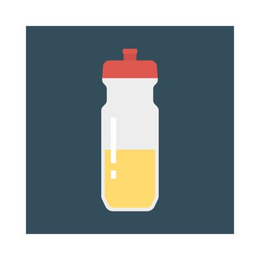 suyu şişe düz simgesi, vektör, illüstrasyon