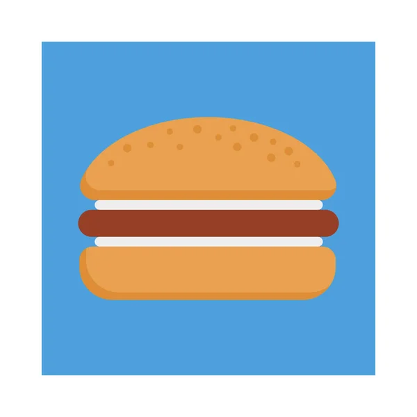 Wektor Ilustracja Jeść Burger Fast Food — Wektor stockowy