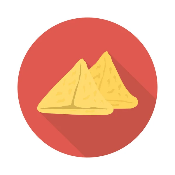 Samosa Comida Rápida Comer Vector Ilustración — Archivo Imágenes Vectoriales