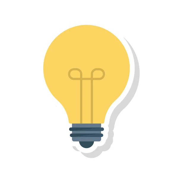 Light Bulb Flat Icon Vector Illustration — Stock Vector