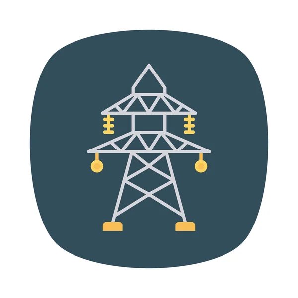 Ilustração Vetor Energia Elétrica Torre —  Vetores de Stock