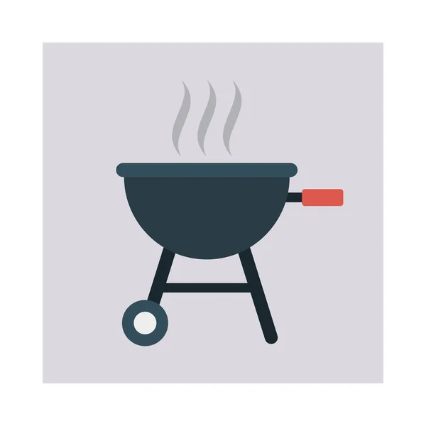 Gegrilde Barbecue Warme Vectorillustratie — Stockvector