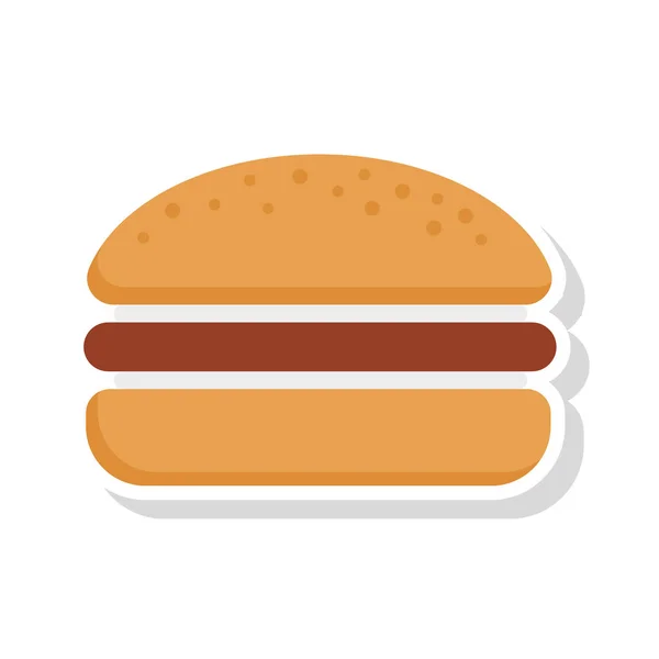 Burger Φάστ Φούντ Τρώνε Εικονογράφηση Διάνυσμα — Διανυσματικό Αρχείο