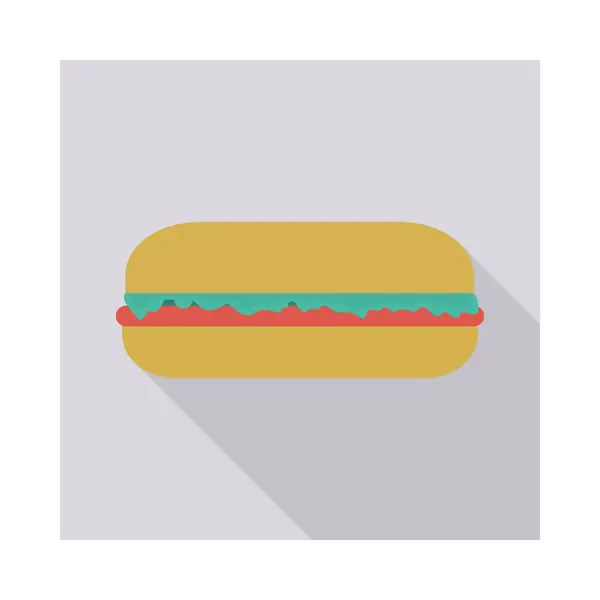 Burger Φάστ Φούντ Τρώνε Εικονογράφηση Διάνυσμα — Διανυσματικό Αρχείο