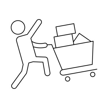 Siyah Cuma renk vektör simgesi