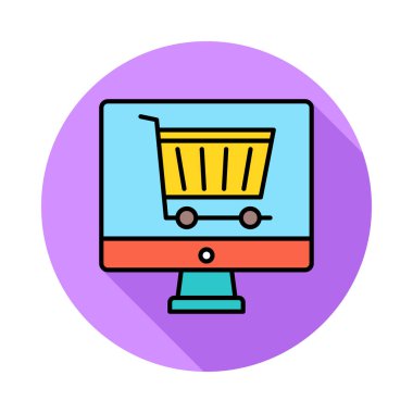 Web Black Friday renk düz vektör simgesi