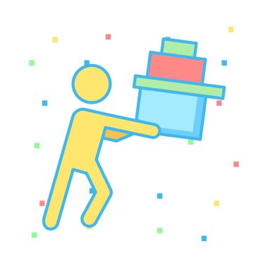 Web Black Friday renk düz vektör simgesi