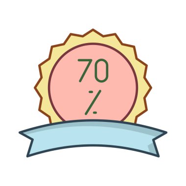 Web Black Friday renk düz vektör simgesi