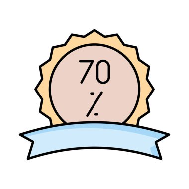 Web Black Friday renk düz vektör simgesi