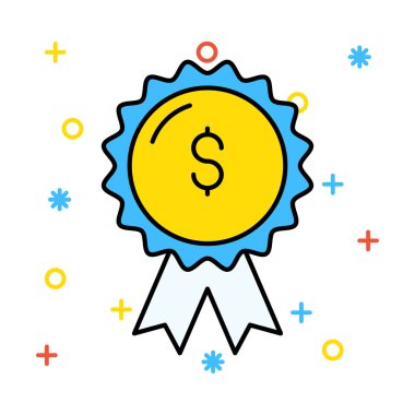 Web Black Friday renk düz vektör simgesi