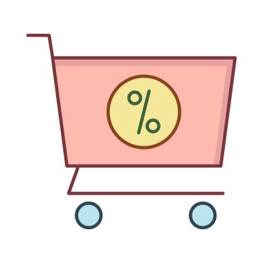 Web Black Friday renk düz vektör simgesi