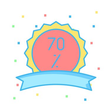 Düz siyah Cuma renk vektör simgesi