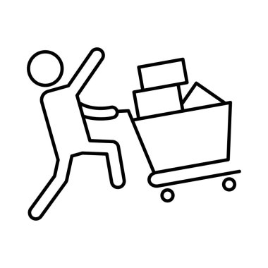 Düz siyah Cuma renk vektör simgesi