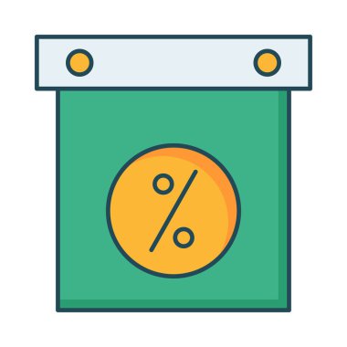 Düz siyah Cuma renk vektör simgesi