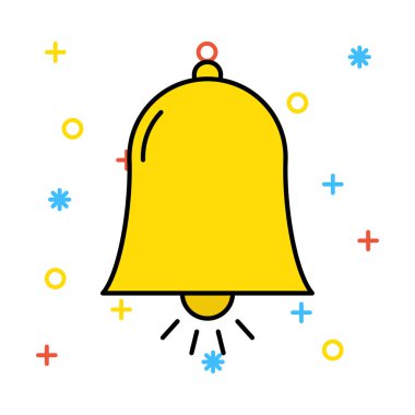 zil düz simgesini, vektör, illüstrasyon 