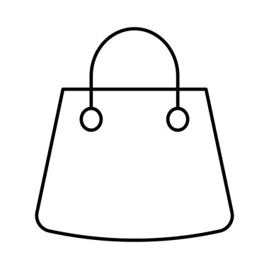 Alışveriş poşeti düz simge, vektör, illüstrasyon 