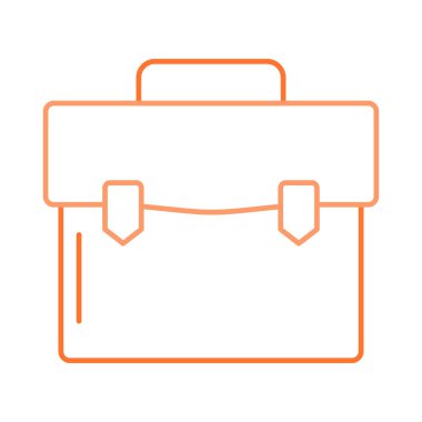 Evrak Çantası'nı düz simgesi, vektör, illüstrasyon 