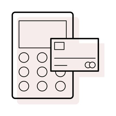 ödeme kartı vektör çizim alışveriş 