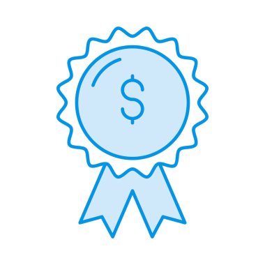 rozet doları sembol düz simgesini, vektör, illüstrasyon 