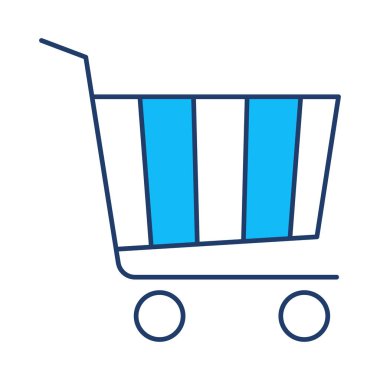 arabası düz simgesi, vektör, illüstrasyon 