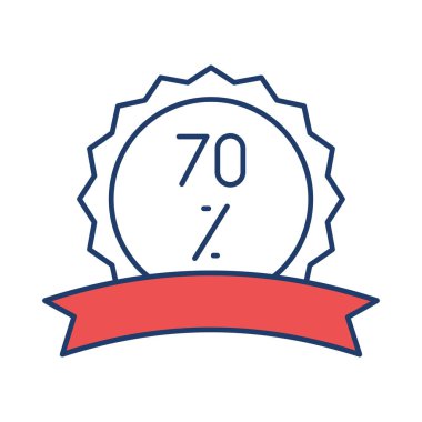 indirim rozet düz simgesi, vektör, illüstrasyon 