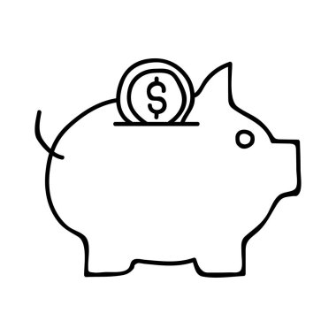 kumbara vektör çizim kaydetme 