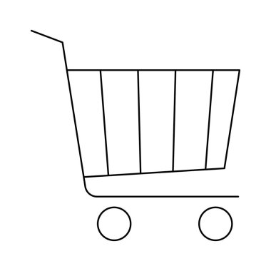 arabası düz simgesi, vektör, illüstrasyon 