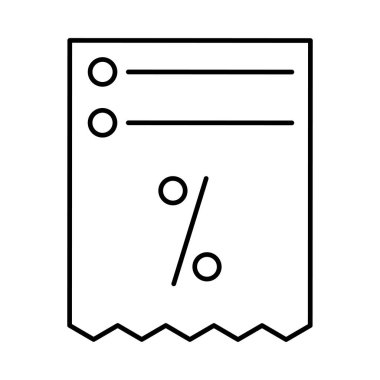 alış irsaliyesi indirim düz simgesi, vektör, illüstrasyon 