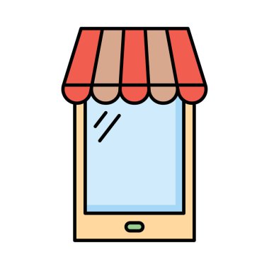 E ticaret online vektör çizim alışveriş 