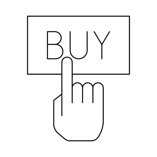 Mão Clicando Botão Comprar —  Vetores de Stock