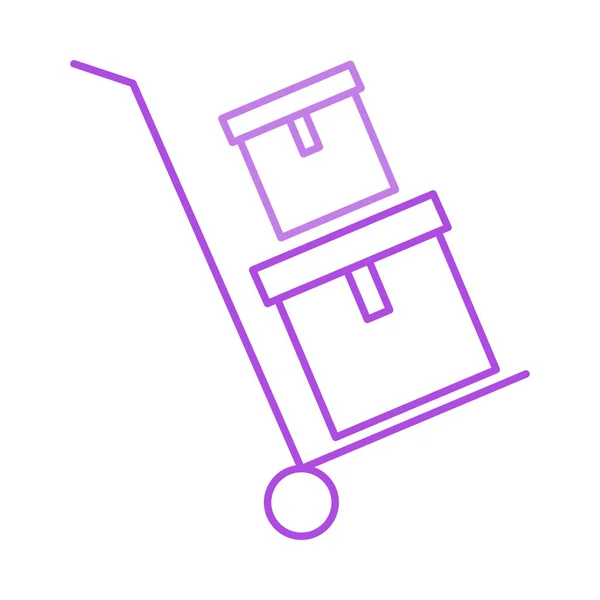 Carrito Compras Con Cajas Regalo Icono Plano Vector Ilustración — Vector de stock