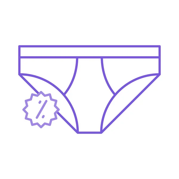 Cueca Desconto Ícone Plano Vetor Ilustração — Vetor de Stock