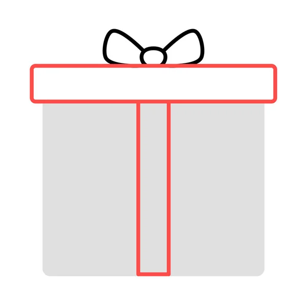 Boîte Cadeau Icône Plate Vecteur Illustration — Image vectorielle
