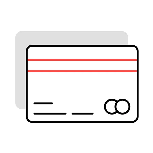 Tarjetas Crédito Icono Plano Vector Ilustración — Archivo Imágenes Vectoriales