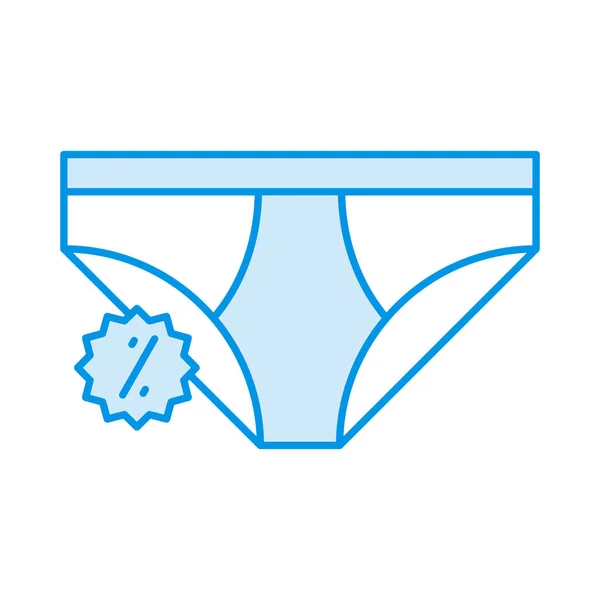 Descuento Ropa Interior Icono Plano Vector Ilustración — Vector de stock